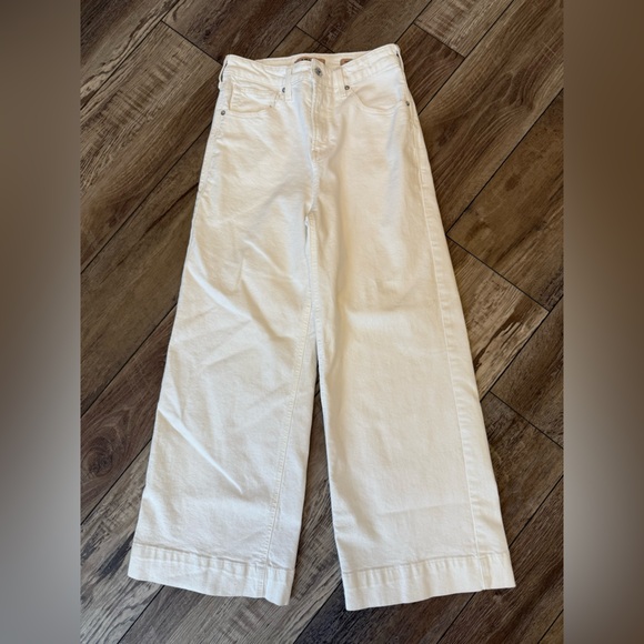 Ariat Women’s White Jeans Wide Leg Western Cowgirl Denim - Picture 2 of 7